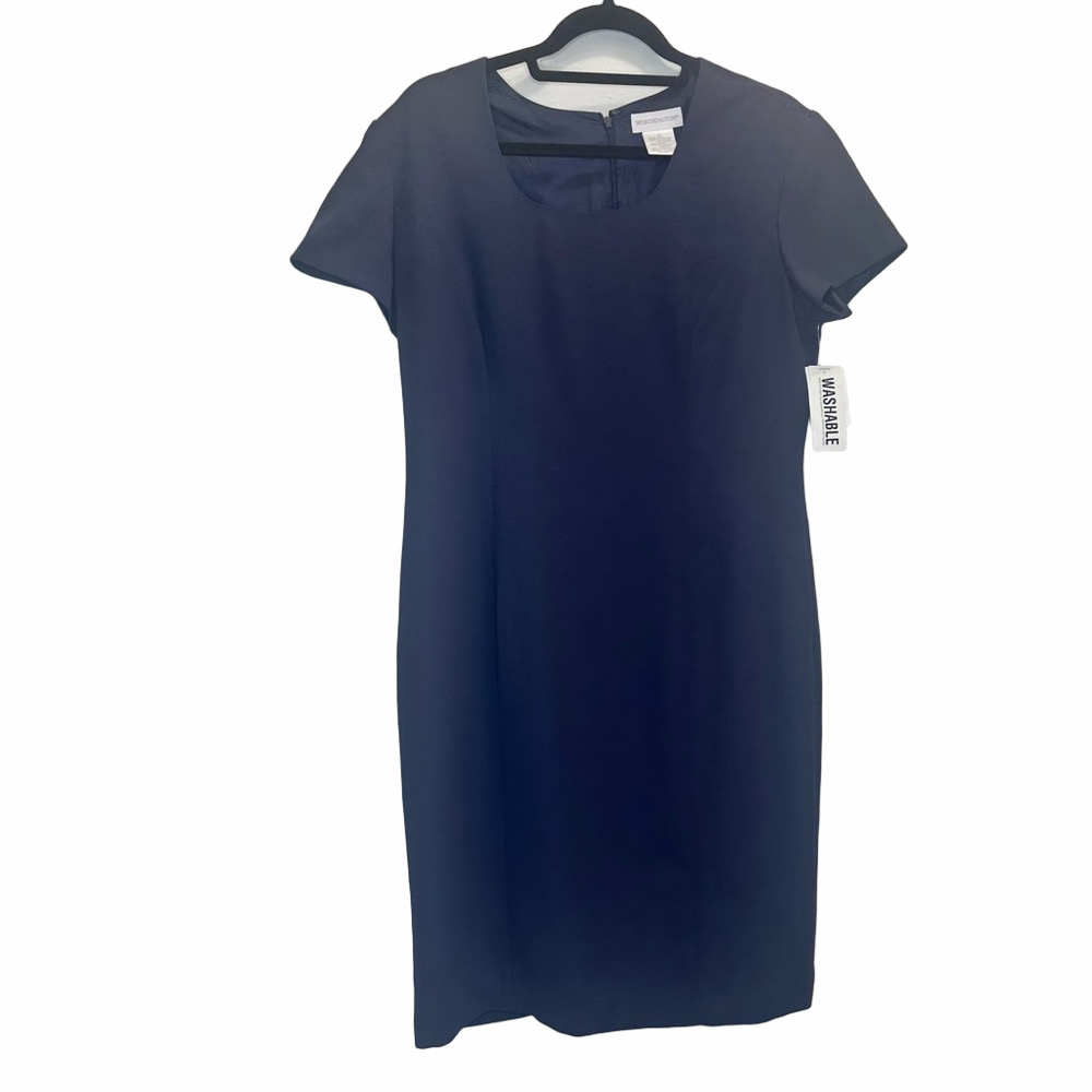 NWT Worthington Navy Blue Sheath Dress Size 12